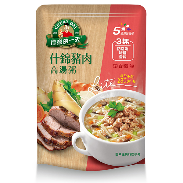 得意的一天什錦豬肉高湯粥