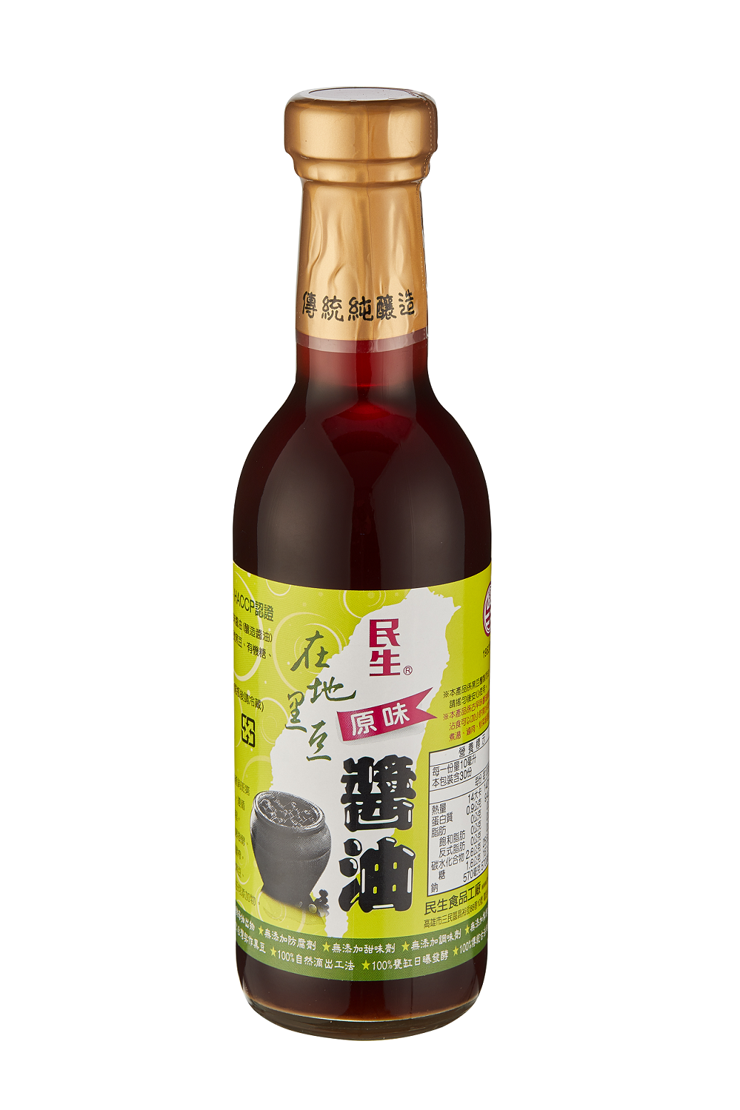 民生在地黑豆原味醬油